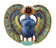The pectoral scarab from Tutankhamun's tomb, the King Tutte emblem